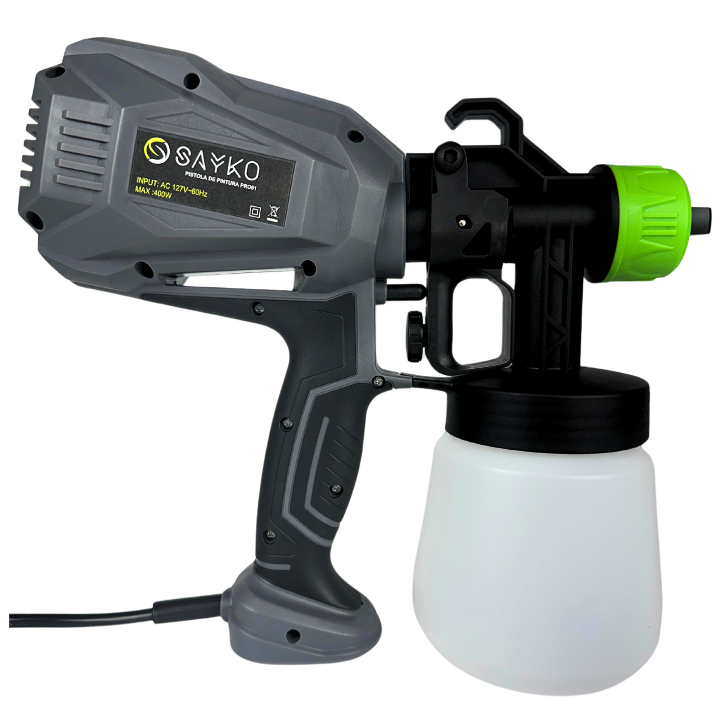 Sayko Pistola Elétrica Pintura Pulverizar 400w Hvlp