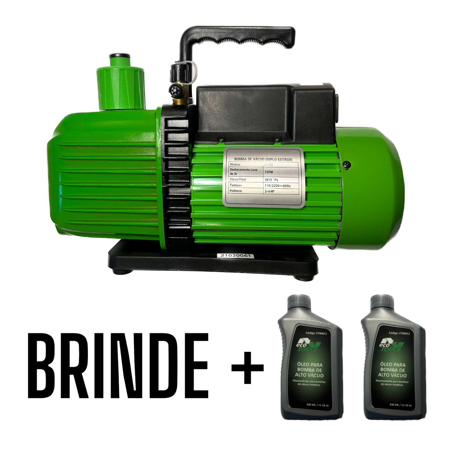 Kit Refrigeração 13 - Bomba de Vácuo 7CFM (ET190) + Manifold (ET636) + Flangeador Excêntrico (EOS-N806AM-L) + Adaptador (C152075) + Vacuômetro (ETV80)