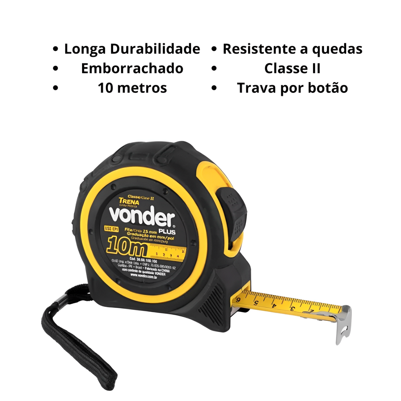 Trena em Aço 10m X 25mm VD PLUS (3868100100) - VONDER