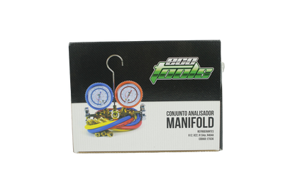 Kit Manifold com Mangueira 90cm R12/R22/R134/R404A (ET636) + Alicate Amperímetro Digital 400A (DCM6003)