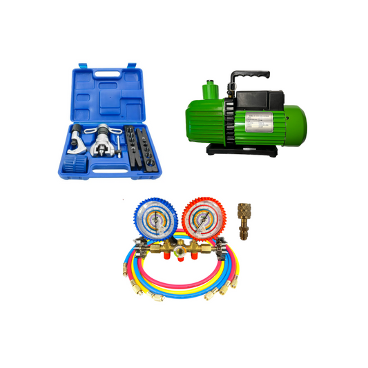 Kit Refrigeração 12 - Bomba de Vácuo 7CFM (ET190) + Manifold (ET636) + Flangeador Excêntrico (EOS-N806AM-L) + Adaptador (C152075)