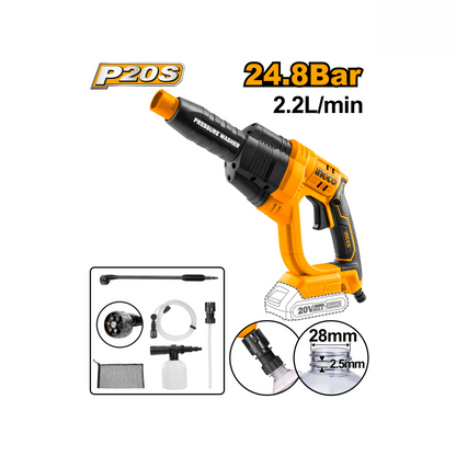 Kit Lavadora de Alta Pressão a Bateria 20V Linha P20S (CPWLI2008) + Bateria Ion-Lítio 5.0Ah 20V Linha P20S (FBLI2003)