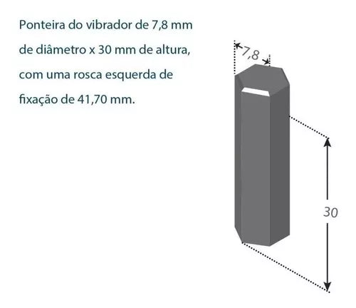 Kit Corpo Vibrador de Imersão Portátil de 1000W (MVP) + Mangote com Ponteira 28 mm x 2,5 m (40730041)