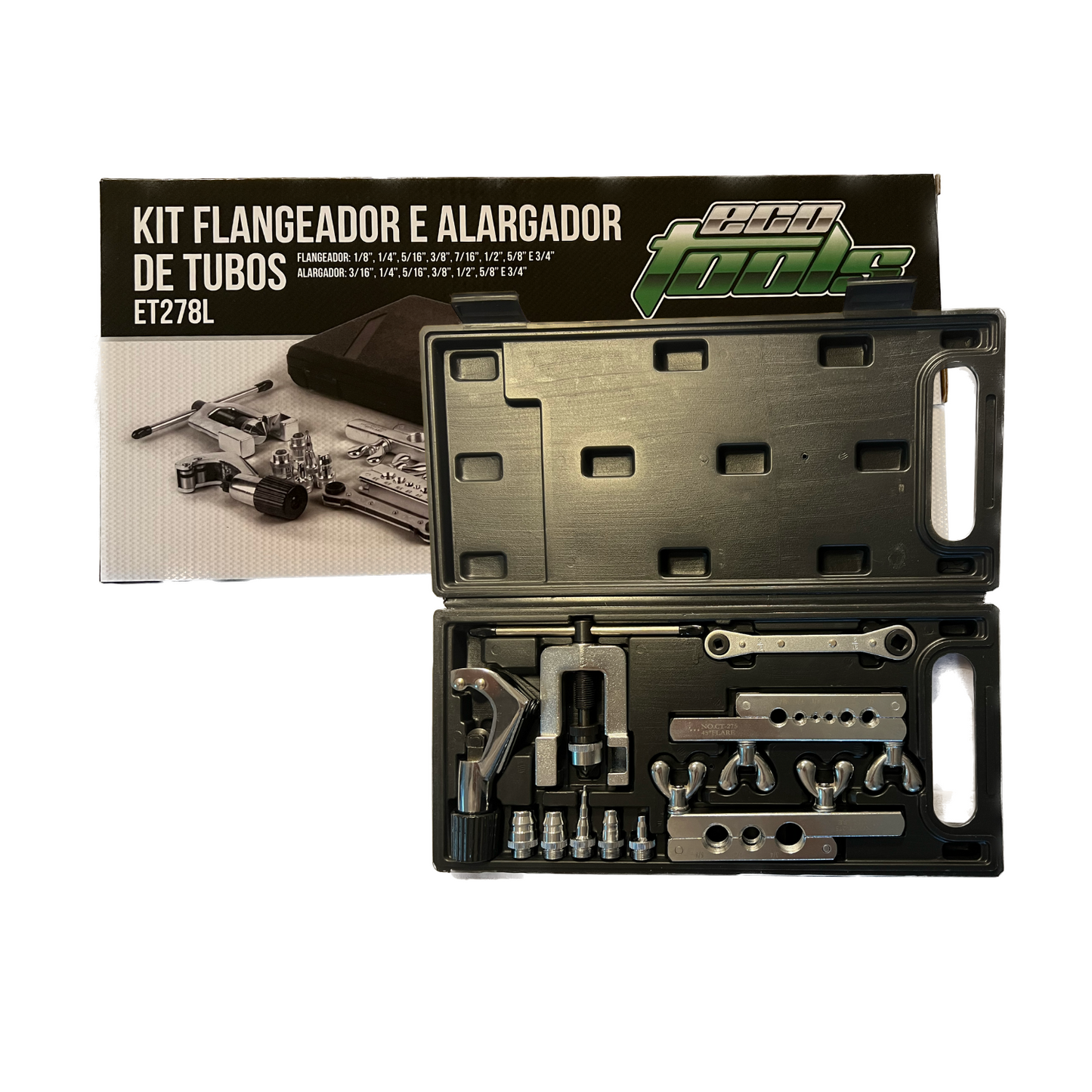 Kit Refrigeração 11 - Bomba de Vácuo 7CFM (ET190) + Manifold (ET636) + Flangeador (CT 278L) + Adaptador (C152075) + Vacuômetro (ETV80) + Maçarico (80150.081)