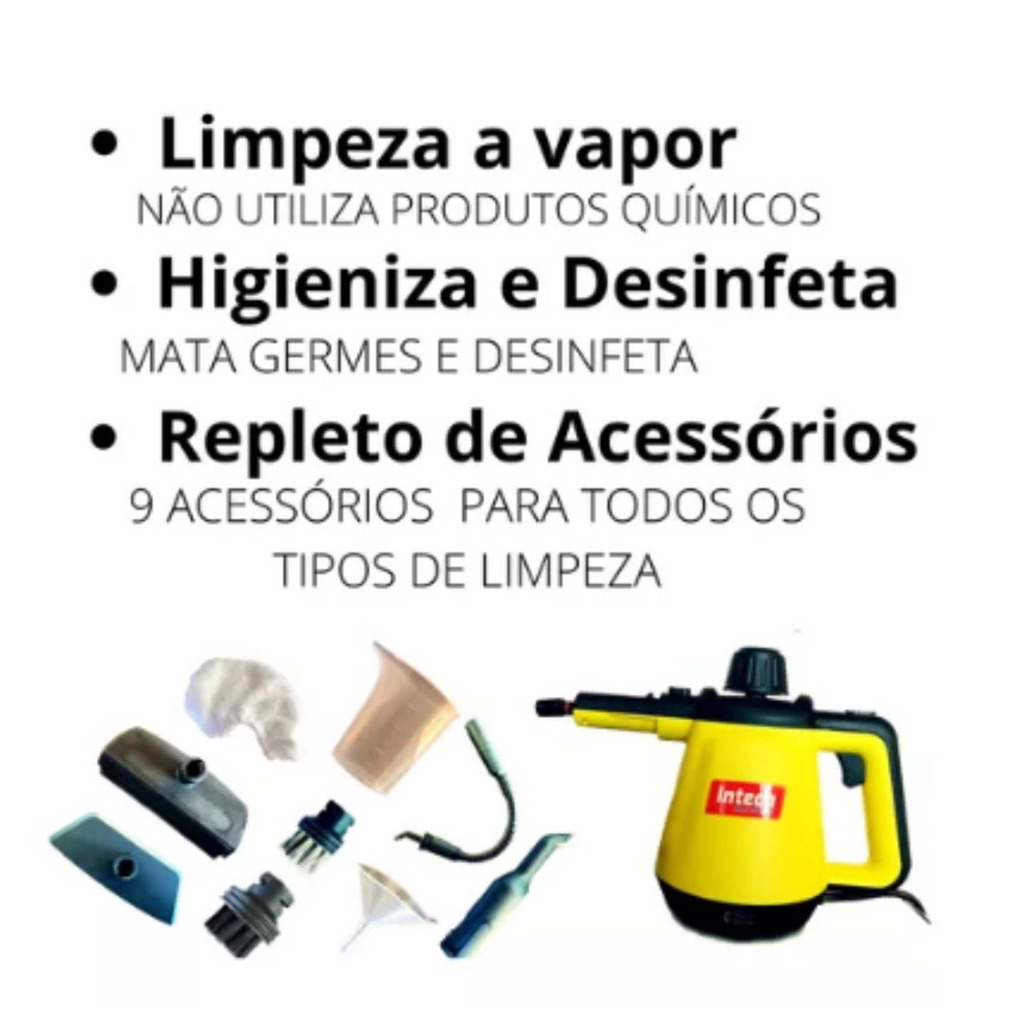 Máquina de Limpeza a Vapor 1200W (VAPOR TOP CLEAN) – INTECH MACHINE