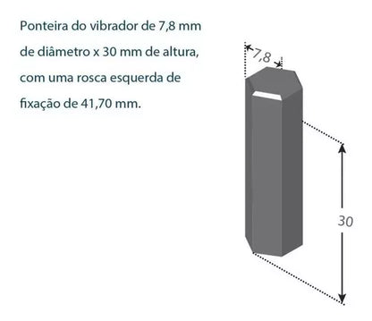 Kit Corpo Vibrador de Imersão Portátil de 1000W (MVP) + Mangote com Ponteira 35 mm x 2,5 m (40730043)